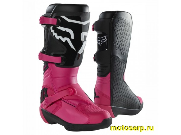 Купить  Мотоботы кросс. Fox Comp Womens Boot Black/Pink 6; р-р 37.5" (27690-285-6) женские (Ч/З) (пар) (УТ-00008775 купить с доставкой по Москве и России, цена, технические характеристики, комплектация фото  - motoserp.ru