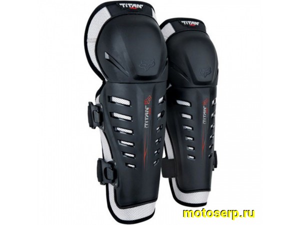 Купить  Наколенники Fox Titan Race Knee Guard Black (06193-001-OS) (пар) (0 купить с доставкой по Москве и России, цена, технические характеристики, комплектация фото  - motoserp.ru