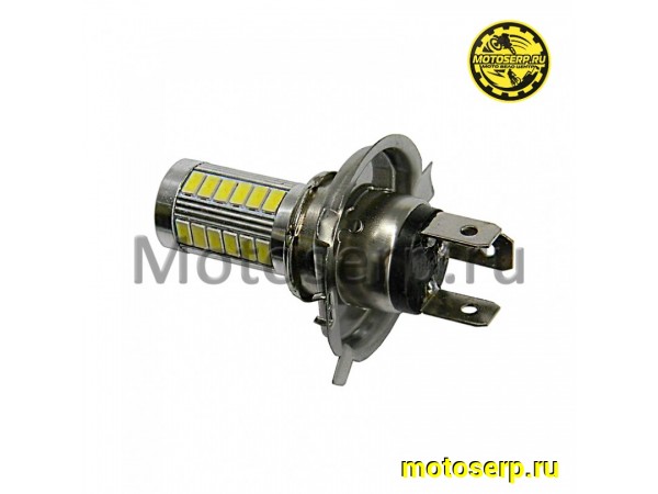 Купить  Лампа фары LED H4 (Р43t) 8 Вт/ 800Лм/ 5000К (33-SMD диода 5630); фары, светодиодная  (шт)  (MD 04100 купить с доставкой по Москве и России, цена, технические характеристики, комплектация фото  - motoserp.ru