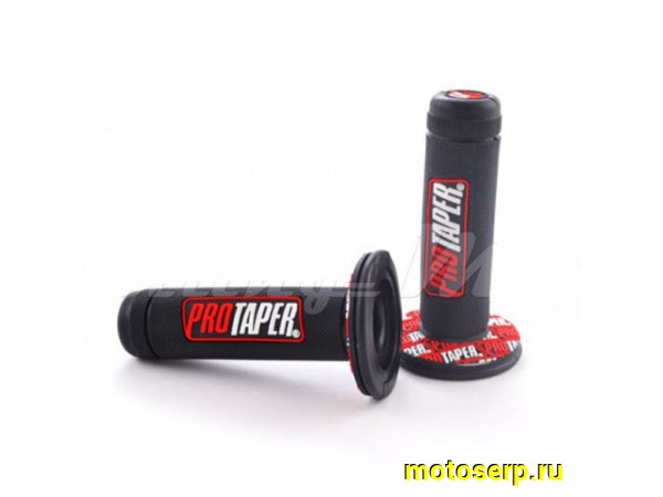 Купить  Ручки руля (грипсы) Кросс PRO-TAPER черные/красные мягкие (пара) (SM 121-6385 купить с доставкой по Москве и России, цена, технические характеристики, комплектация фото  - motoserp.ru