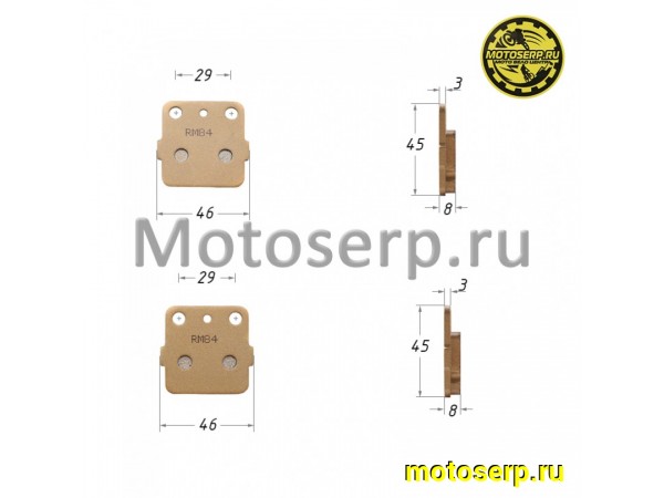 Купить  Колодки тормозные диск  Honda ATC250 TRX250 KAWASAKI KX80 и др аналог FA084 (пар) (SM 151-3602 купить с доставкой по Москве и России, цена, технические характеристики, комплектация фото  - motoserp.ru