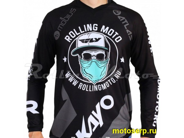 Купить  Футболка Rolling Moto черный (S) (шт) (SM 929-5034 купить с доставкой по Москве и России, цена, технические характеристики, комплектация фото  - motoserp.ru