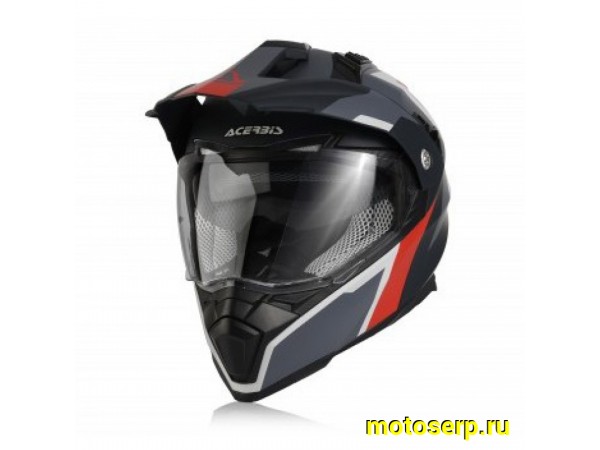 Купить  Шлем Кросс ACERBIS FLIP FS-606 (мотард) GREY/RED (XL)  (шт)  (Progasi 0022310.295.068 купить с доставкой по Москве и России, цена, технические характеристики, комплектация фото  - motoserp.ru