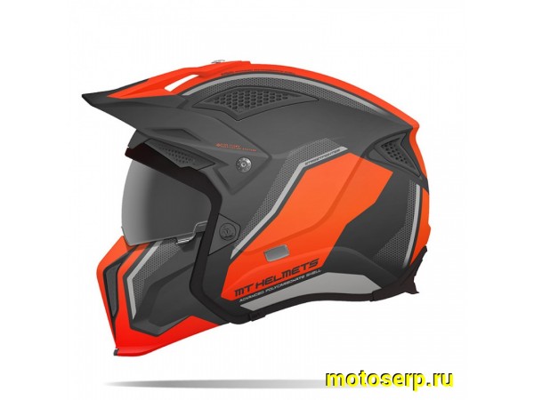 Купить  Шлем открытый байк MT TR902XSV STREETFIGHTER TWIN C4 MATT FLUOR ORANGE (XXL) (шт) (0 купить с доставкой по Москве и России, цена, технические характеристики, комплектация фото  - motoserp.ru