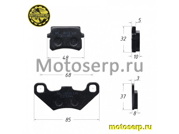 Купить  Колодки тормозные передние ATV KAYO TOR (пар) (SM 151-8788 купить с доставкой по Москве и России, цена, технические характеристики, комплектация фото  - motoserp.ru