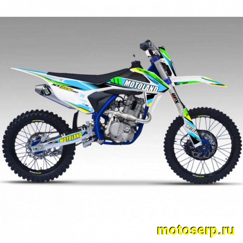 Купить  Мотоцикл Кросс/Эндуро Motoland X3 300W PRO (спортинв), 21/18, 174MN-3, 300сс, жидк.охл,  зеленый (2021)  (шт) (ML 15640 купить с доставкой по Москве и России, цена, технические характеристики, комплектация фото  - motoserp.ru