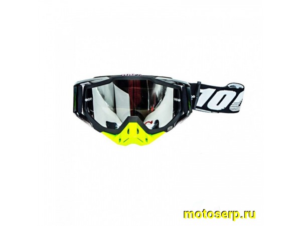 Купить  Очки мото Кросс 100% Racecraft (Черный/серый/зеленый) (реплика) (шт) (0 купить с доставкой по Москве и России, цена, технические характеристики, комплектация фото  - motoserp.ru