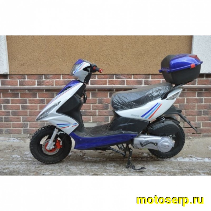 Купить  Скутер VMC CORSA (Кофр) (Венто Корса) 50 cc; с КОФРОМ, 1,5 местный, 4Т, возд. охлажд., диск/барабан, кол. 10"/10"(шт) 01500 (Vento купить с доставкой по Москве и России, цена, технические характеристики, комплектация фото  - motoserp.ru
