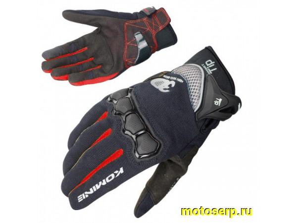Купить  Перчатки KOMINE GK-162 3D Protected Mesh Gloves текстильные мотоперчатки черный/красный, р. XL (пар) (0 купить с доставкой по Москве и России, цена, технические характеристики, комплектация фото  - motoserp.ru
