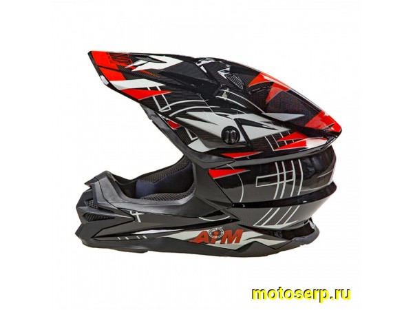 Купить  Шлем Кросс AiM JK803S красный/черный S (шт) (AIM 803-019-S купить с доставкой по Москве и России, цена, технические характеристики, комплектация фото  - motoserp.ru