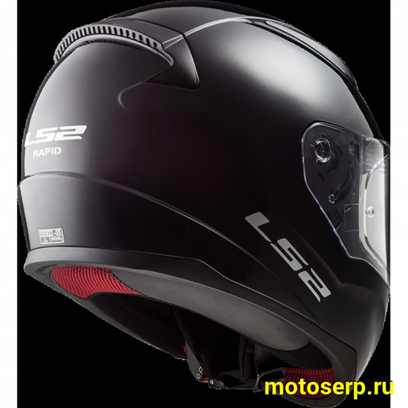 Купить  Шлем закрытый LS2 FF353 RAPID single mono GLOSS BLACK (L) интеграл (шт) (LS2 купить с доставкой по Москве и России, цена, технические характеристики, комплектация фото  - motoserp.ru