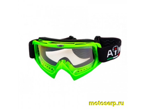 Купить  Очки мото Кросс AiM 634-600 Green (шт) (AIM 634-600 купить с доставкой по Москве и России, цена, технические характеристики, комплектация фото  - motoserp.ru