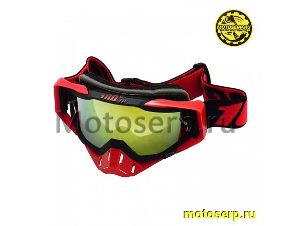 Купить  Очки мото Кросс 100% STRATA MX Goggle Black-Red (шт) (Кокурин купить с доставкой по Москве и России, цена, технические характеристики, комплектация фото  - motoserp.ru