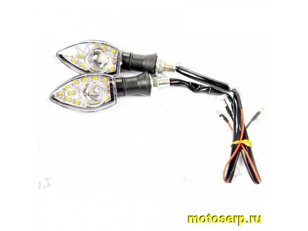 Купить  Поворотник диодный (12 LED) CH-1061 ромб черный (пар) (ML 13367 купить с доставкой по Москве и России, цена, технические характеристики, комплектация фото  - motoserp.ru