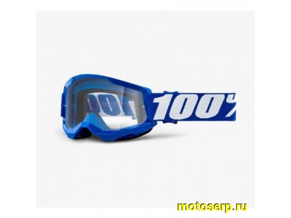 Купить  Очки мото Кросс 100% Strata 2 Youth Goggle Blue / Clear Lens подростковые  (шт)  (Fox 50521-101-02 купить с доставкой по Москве и России, цена, технические характеристики, комплектация фото  - motoserp.ru
