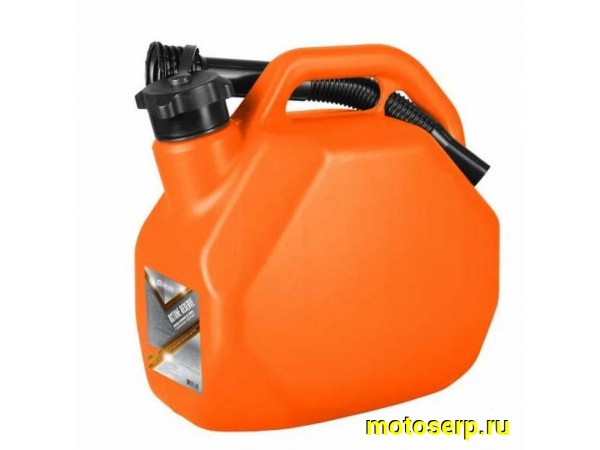 Купить  Канистра для заправки топливом  с крышкой и лейкой усиленная (3ton OCTANE RESERVE) 10 л. ОРАНЖЕВАЯ  (шт) (БАЙКОМ 55382 купить с доставкой по Москве и России, цена, технические характеристики, комплектация фото  - motoserp.ru