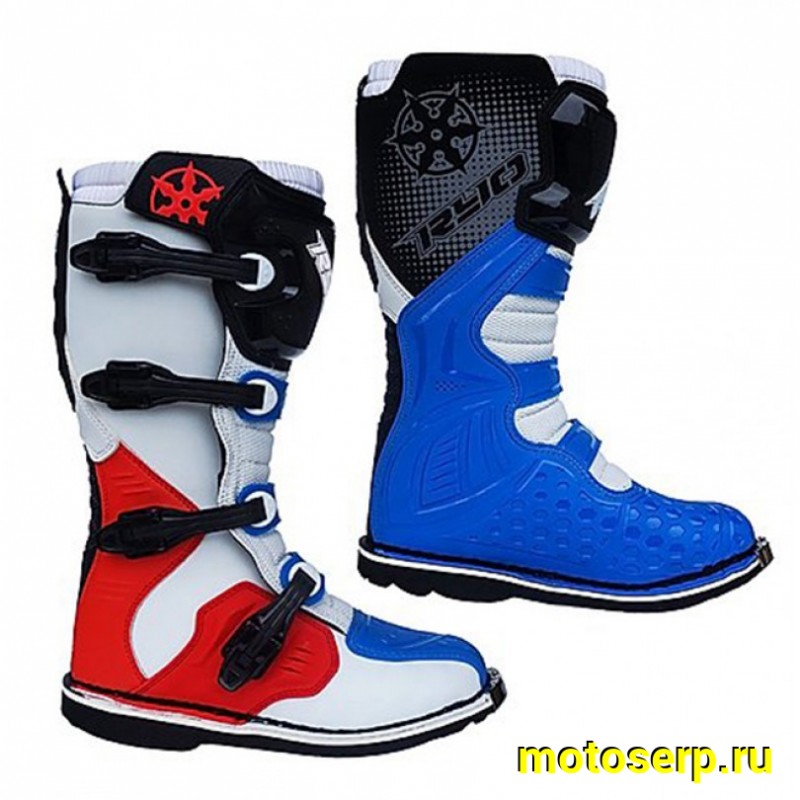 Купить  Мотоботы кросс. RYO Racing MX3 (защ. голени), белый/синий/красный 39" (Ч/З) (пар) (Regul 304237-5 (МотоЯ купить с доставкой по Москве и России, цена, технические характеристики, комплектация фото  - motoserp.ru