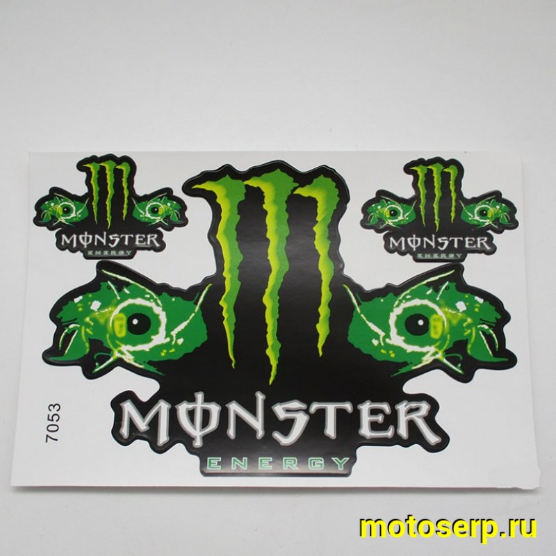 Купить  Наклейки (набор) MONSTER ENERGY (27х18см) (шт) (MT купить с доставкой по Москве и России, цена, технические характеристики, комплектация фото  - motoserp.ru