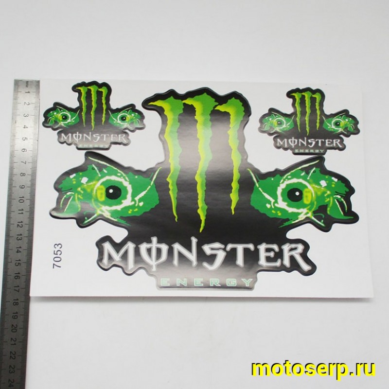 Купить  Наклейки (набор) MONSTER ENERGY (27х18см) (шт) (MT купить с доставкой по Москве и России, цена, технические характеристики, комплектация фото  - motoserp.ru