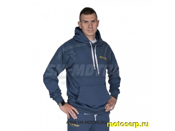 Купить  Худи Rolling Moto (синий) размер S (шт) (SM 815-1360 купить с доставкой по Москве и России, цена, технические характеристики, комплектация фото  - motoserp.ru