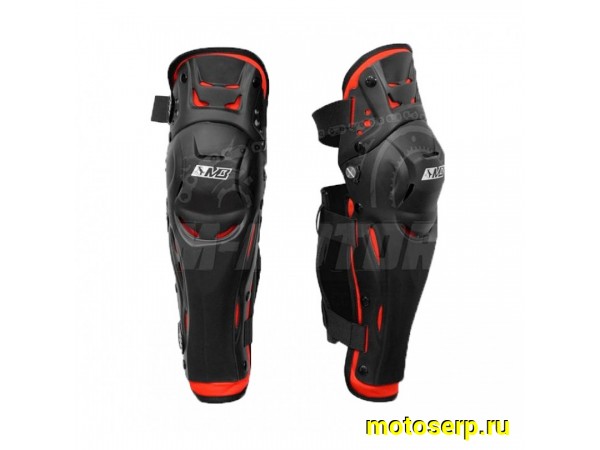 Купить  Наколенники MADBULL (7019K) черный/красный (пар) (0 купить с доставкой по Москве и России, цена, технические характеристики, комплектация фото  - motoserp.ru