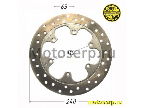 Купить  Диск тормозной (240x110) (отв:6x63) BAJAJ Boxer150X JN131807 (шт) (MM 37641 купить с доставкой по Москве и России, цена, технические характеристики, комплектация фото  - motoserp.ru