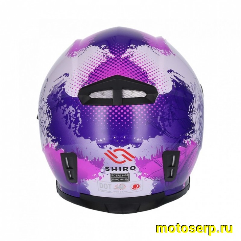 Купить  Шлем закрытый SHIRO SH-881 ENJOY (белый/розовый) (интеграл) (S) (шт) (MM 40740 купить с доставкой по Москве и России, цена, технические характеристики, комплектация фото  - motoserp.ru