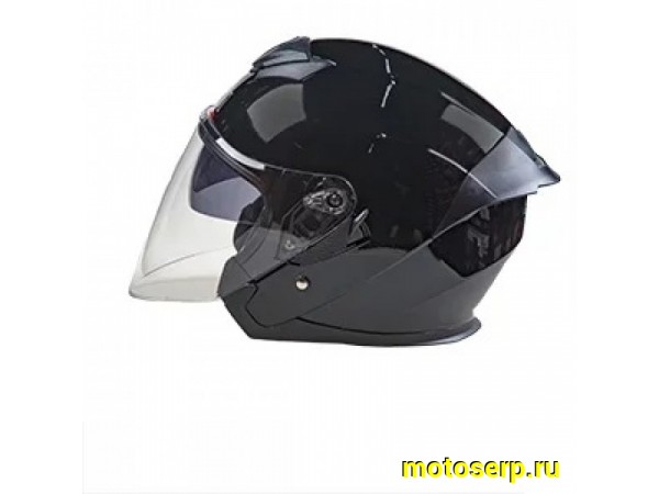 Купить  Шлем открытый  со стеклом AiM JK526  Black Glossy M (шт) (AIM 526-001-M купить с доставкой по Москве и России, цена, технические характеристики, комплектация фото  - motoserp.ru