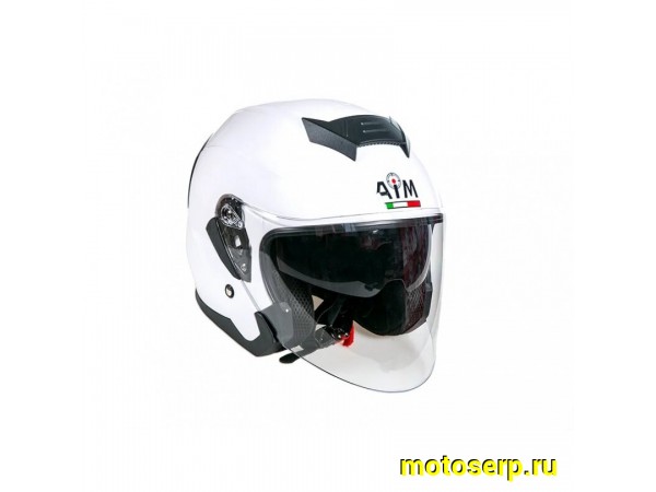 Купить  Шлем открытый  со стеклом AiM JK526  White Glossy L (шт) (AIM 526-007-L купить с доставкой по Москве и России, цена, технические характеристики, комплектация фото  - motoserp.ru