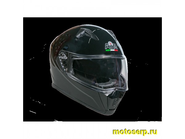Купить  Шлем закрытый AiM JK320  Black Glossy M (шт) (AIM 320-001-M купить с доставкой по Москве и России, цена, технические характеристики, комплектация фото  - motoserp.ru