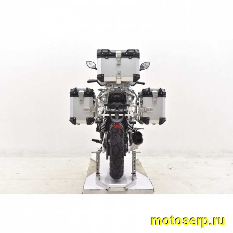 Купить  Мотоцикл внедорожный Regulmoto Discovery 400 Серый (ЭПТС) Тур-эндуро, двиг. CF, ABS , инжект., 6КПП, жидк.охлажд, видеорегистратор, + кофры (шт) купить с доставкой по Москве и России, цена, технические характеристики, комплектация фото  - motoserp.ru
