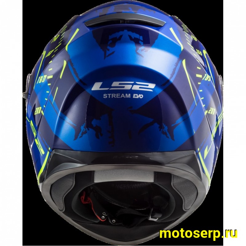 Купить  Шлем закрытый LS2 FF320 STREAM EVO Tach gloss blue hi-vis yellow (L) интеграл (шт) (LS2 купить с доставкой по Москве и России, цена, технические характеристики, комплектация фото  - motoserp.ru