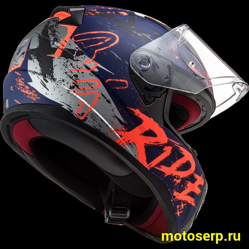 Купить  Шлем закрытый LS2 FF353 RAPID NAUGHTY Matt Blue Fluo Orange (XXL) интеграл (шт) (LS2 купить с доставкой по Москве и России, цена, технические характеристики, комплектация фото  - motoserp.ru