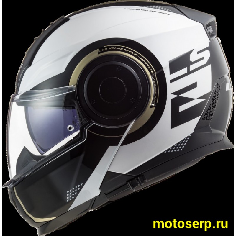 Купить  Шлем трансформер (модуляр) LS2 FF902 SCOPE ARCH Gloss White Titanum M (шт) (LS2 купить с доставкой по Москве и России, цена, технические характеристики, комплектация фото  - motoserp.ru