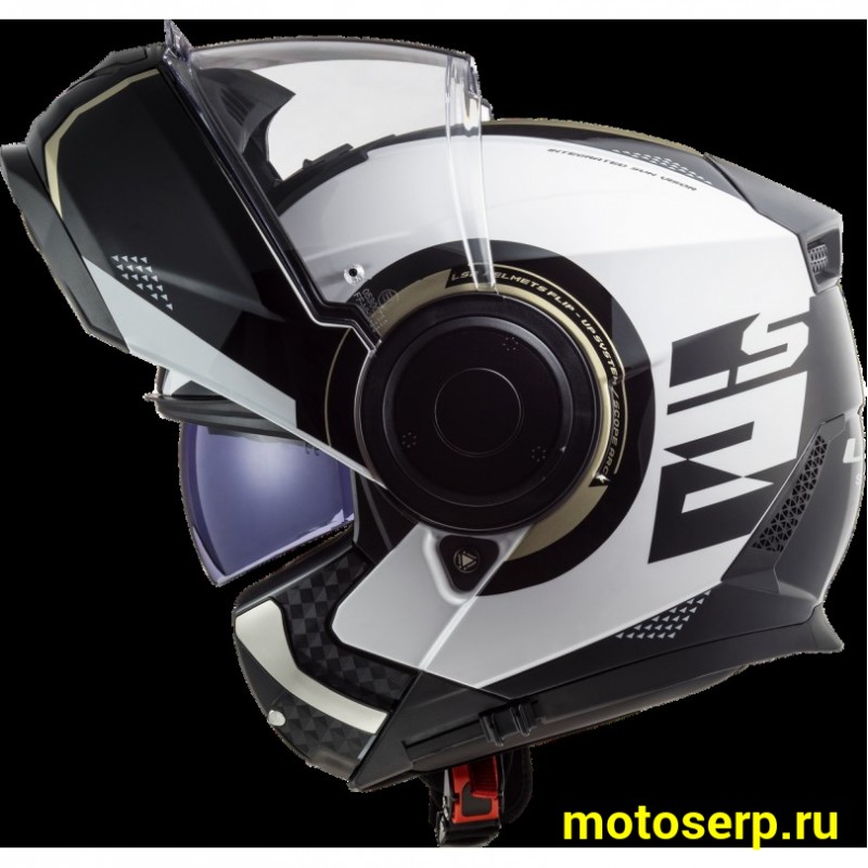 Купить  Шлем трансформер (модуляр) LS2 FF902 SCOPE ARCH Gloss White Titanum M (шт) (LS2 купить с доставкой по Москве и России, цена, технические характеристики, комплектация фото  - motoserp.ru