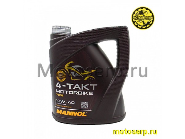 Купить  Масло MANNOL MOTORBIKE 7812 10W40 (синтет.) 4л (Пластик) (шт) (MANNOL 1963 купить с доставкой по Москве и России, цена, технические характеристики, комплектация фото  - motoserp.ru