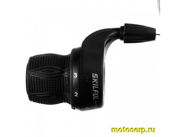 Купить  Шифтер круглый SKILLFUL M100 левый  (Скилфул) шифтер 3ск. Вело (шт) (Пан SF-SF-M100-3-BK купить с доставкой по Москве и России, цена, технические характеристики, комплектация фото  - motoserp.ru