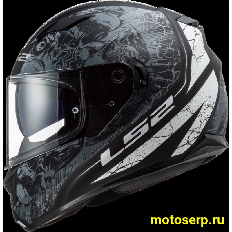 Купить  Шлем закрытый LS2 FF320 STREAM EVO THRONE Matt BlackTitanium (M) интеграл (шт) (LS2 купить с доставкой по Москве и России, цена, технические характеристики, комплектация фото  - motoserp.ru