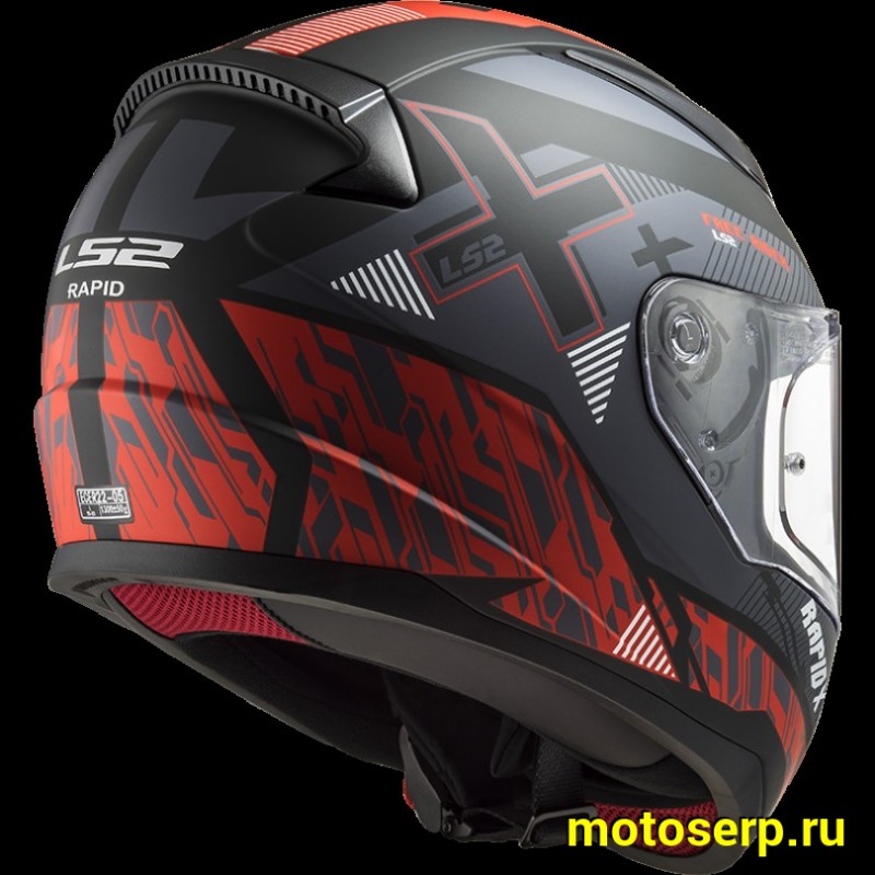 Купить  Шлем закрытый LS2 FF353 RAPID XTREET MATT BLACK RED (L) интеграл (шт) (LS2 купить с доставкой по Москве и России, цена, технические характеристики, комплектация фото  - motoserp.ru