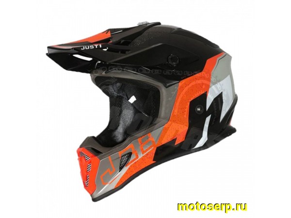 Купить  Шлем Кросс JUST1 J38 KORNER оранжевый/черный глянцевый р-р L  (шт) (SM 880-8228 купить с доставкой по Москве и России, цена, технические характеристики, комплектация фото  - motoserp.ru
