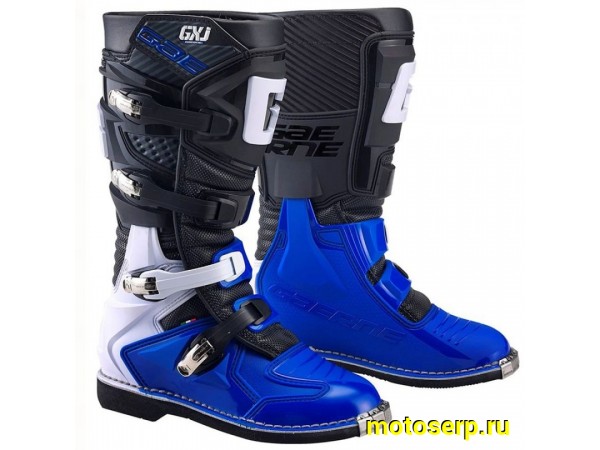Купить  Мотоботы кросс. GAERNE GX-J  (защ. голени), черный/синий р-р 41" (Ч/З) (пар) (SM 872-8758 купить с доставкой по Москве и России, цена, технические характеристики, комплектация фото  - motoserp.ru
