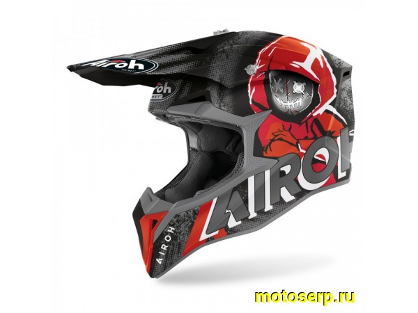 Купить  Шлем Кросс AIROH WRAAP ALIEN Red Matt (XL) (шт) (AIROH купить с доставкой по Москве и России, цена, технические характеристики, комплектация фото  - motoserp.ru