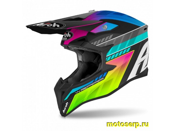 Купить  Шлем Кросс AIROH WRAAP PRISM Matt (XL) (шт) (AIROH купить с доставкой по Москве и России, цена, технические характеристики, комплектация фото  - motoserp.ru