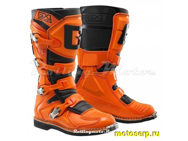 Купить  Мотоботы кросс. GAERNE GX-1  (защ. голени), оранжевый/черный р-р 45" (Ч/З) (пар) (SM 808-5555 купить с доставкой по Москве и России, цена, технические характеристики, комплектация фото  - motoserp.ru