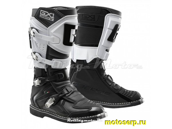 Купить  Мотоботы кросс. GAERNE GX-1 (защ. голени) белый/черный, р-р 42" (Ч/З) (пар) (SM 808-9509 купить с доставкой по Москве и России, цена, технические характеристики, комплектация фото  - motoserp.ru