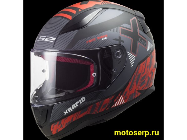 Купить  Шлем закрытый LS2 FF353 RAPID XTREET MATT BLACK RED (XXL) интеграл (шт) (0 купить с доставкой по Москве и России, цена, технические характеристики, комплектация фото  - motoserp.ru