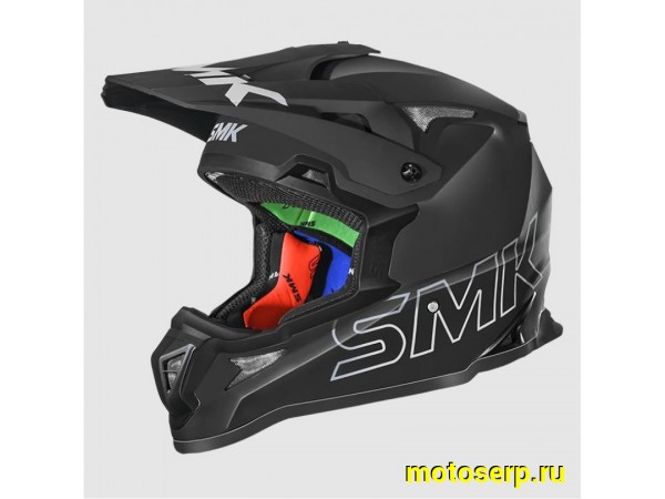 Купить  Шлем Кросс SMK ALLTERRA , цвет чёрный матовый (M) (шт) (Bajaj ALLTERRA MA260 купить с доставкой по Москве и России, цена, технические характеристики, комплектация фото  - motoserp.ru