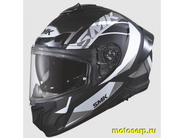 Купить  Шлем закрытый интеграл SMK TYPHOON STYLE , цвет чёрный/серый матовый (M) (шт) (Bajaj TYPHOON MA266 купить с доставкой по Москве и России, цена, технические характеристики, комплектация фото  - motoserp.ru