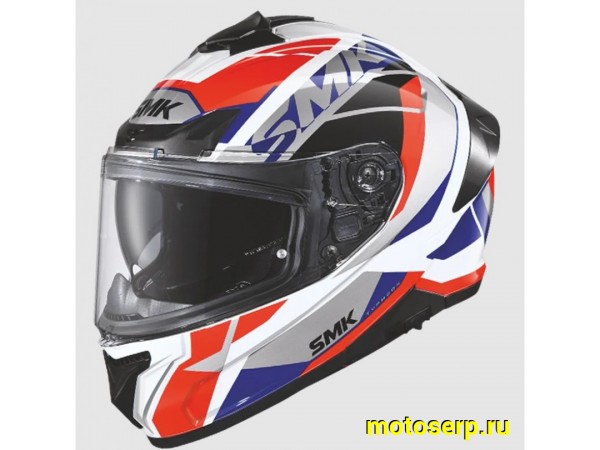 Купить  Шлем закрытый интеграл SMK TYPHOON STYLE , цвет красный/белый/синий (L) (шт) (Bajaj TYPHOON GL136 купить с доставкой по Москве и России, цена, технические характеристики, комплектация фото  - motoserp.ru
