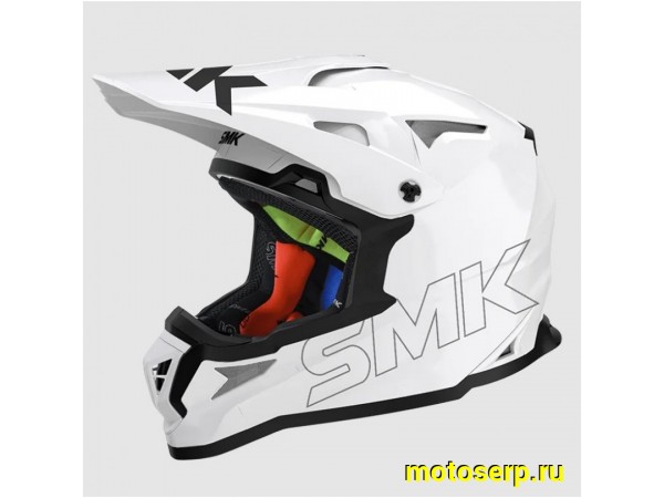 Купить  Шлем Кросс SMK ALLTERRA , цвет белый (L) (шт) (Bajaj ALLTERRA GL120 купить с доставкой по Москве и России, цена, технические характеристики, комплектация фото  - motoserp.ru
